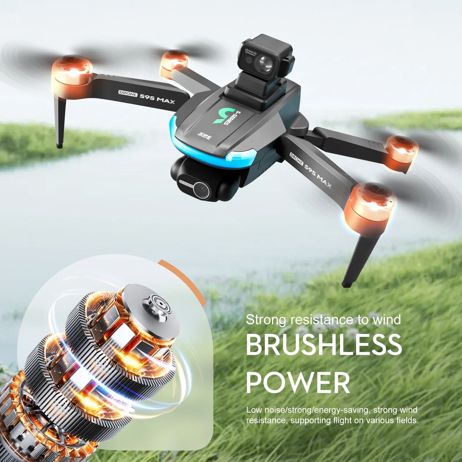 ใหม่S9S MAX MINI Drone 4K 2 แก - Drone Camera Night Vision บทวิจารณ์และราคา