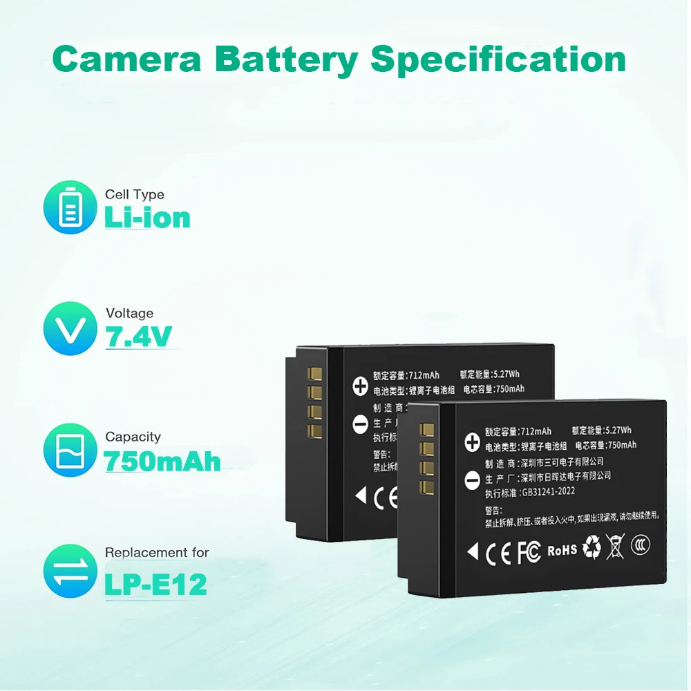 แบตเตอรี่กล้องรุ่นใหม่ LP-E12  - Canon Camera Eos M50 Mark Ii บทวิจารณ์และราคา