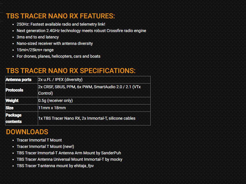 2026 TBS TRACER NANO RX - ตัวร - Tbs Fpv Tracer บทวิจารณ์และราคา