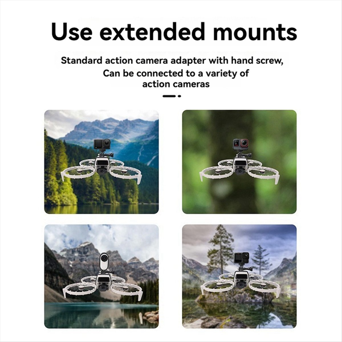 ขายึดขยายด้านบนสำหรับฟลิปโดรน  - Drone Camera Action บทวิจารณ์และราคา